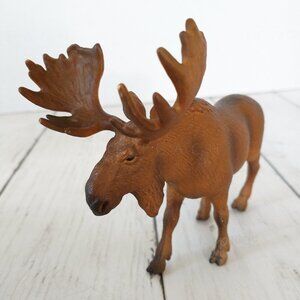 Schleich Moose Wildlife Figure 2002 Retired 14310 Large Animal Toy Male Antlers